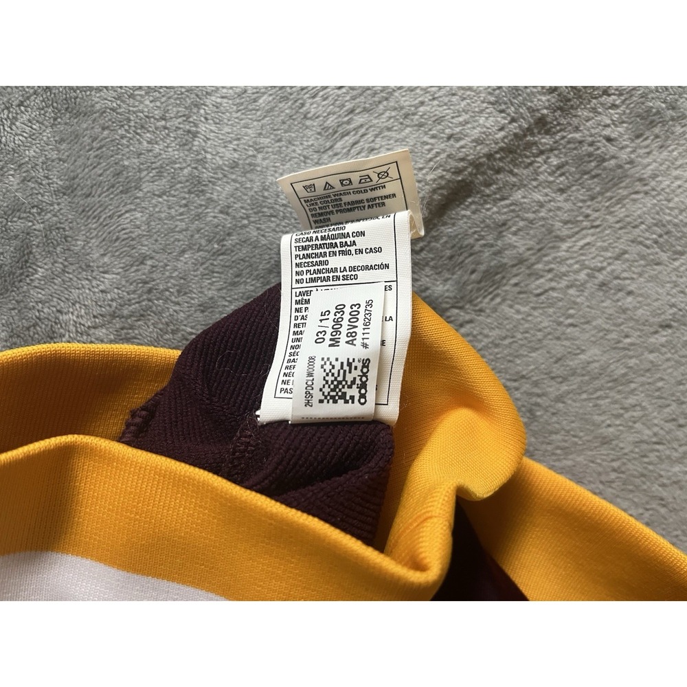 Adidas Track Jacket Mens Medium Maroon CMU Chippewas Climalite Full Zip M90630 - Picture 6 of 7